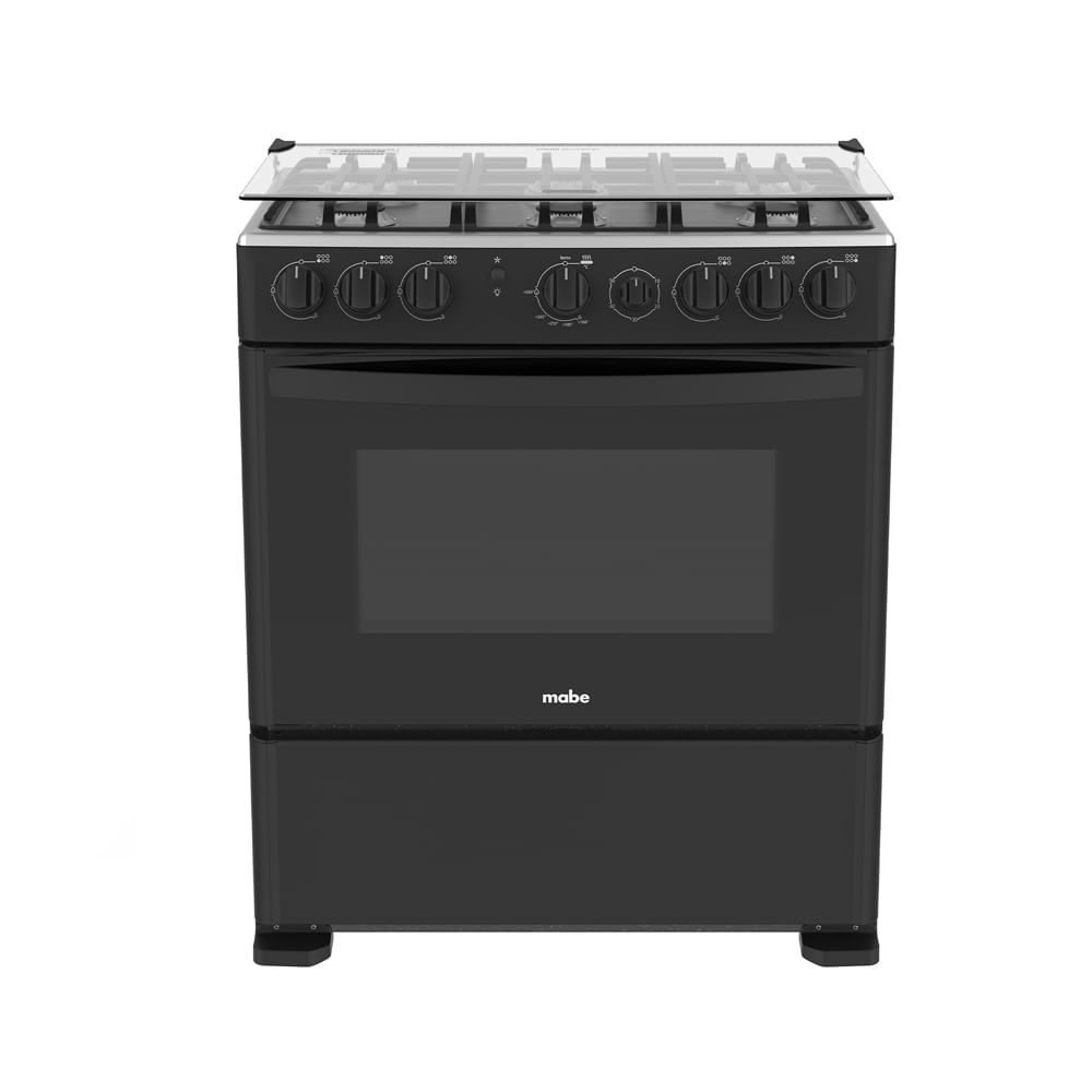 Cocina a Gas Mabe CMP3020FN1 30"" 6 Hornillas Negro