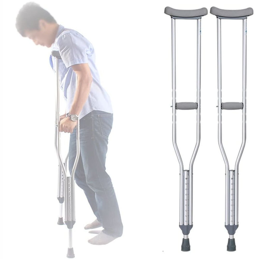 Muletas Axilares De Aluminio Regulables Con Regatón Goma
