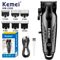 Máquina Corta Pelo Kemei KM-2290 Recargable LCD Profesional