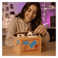 Alcancía Electrónica Interactiva Gato Esconde Monedas Con Sonido
