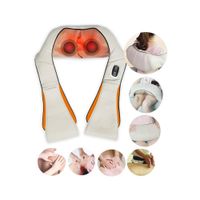 Masajeador Cervical Eléctrico Profesional - Amasamiento Profundo con Calor para Dolor de Espalda