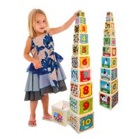 Set Cubos Didácticos Apilables del 1 a 10 con Animalitos