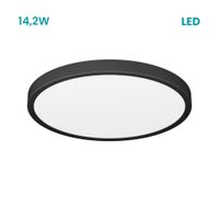 Lamp Techo Fueva 6 14.2W NEGRO