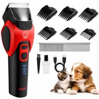 Cortadora de Pelo Profesional para Perros y Gatos Recargable USB C con Pantalla LED y Luz