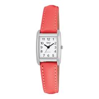 Reloj QyQ Mujer Analógico de Cuero Rojo Resistente al Agua Regalo Elegante y Casual para Mujer