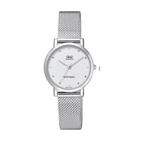 Reloj QyQ para Mujer con Malla Metálica Resistente Al Agua Color Plateado Regalo Elegante para Mujer
