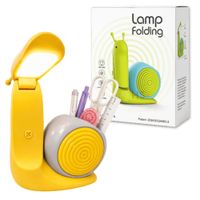 Lámpara Plegable LED Con Portalápices Diseño Caracol Recargable USB