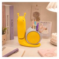 Lámpara LED Plegable Recargable USB Con Portalápices Diseño Caracol