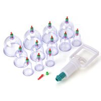 Copas Ventosas Set de 12 Piezas Terapia China + Bomba Manual
