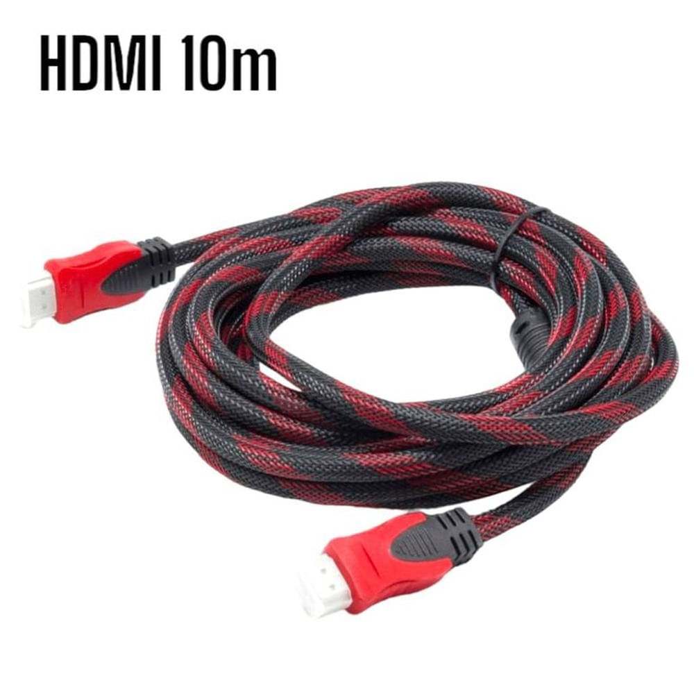 Cable HDMI-HDMI con Filtro 10m 10metros Full HD 3D V14 Enmallado