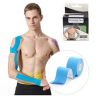 Cinta Kinesiológica Rollo de Cinta Adhesiva Terapéutica Elástica Deportiva Muscular Hipoalergénica