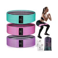 Bandas de Tela para Ejercicio 3 Niveles de Resistencia - Ideal para Glúteos y Fitness