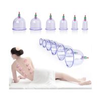 Kit de 12Copas Ventosas con Bomba de Succión para Terapia de Masaje Terapia China + Bomba Manual