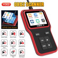 Escáner OBD2 Completo Diagnóstico Fácil Códigos Datos en Vivo EVAP Y Pantalla a Color V302