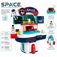 Juego Didáctico 2 en 1 Cohete Espacial Maleta Con Accesorios Azul