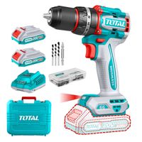 Taladro Percutor 66nm y 2 Baterias 2ah Industrial Total TIDLI20668