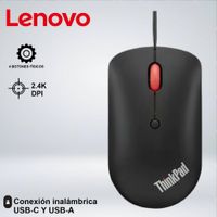 MOUSE LENOVO THINKPAD INTERFAZ ALAMBRICO USB-C Y USB-A 4Y51D20850