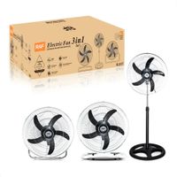 Ventilador 3 En 1 RAF R917 De Pie Mesa Pared 5 Aspas 3 Velocidades
