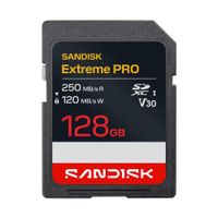 Memoria SD Sandisk 128GB Extreme Pro - R250mb - W120mb