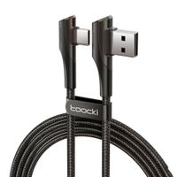 Cable Toocki USB A a USB C 3A 90 Grados 1M Carga Rápida para Celular y Tablet