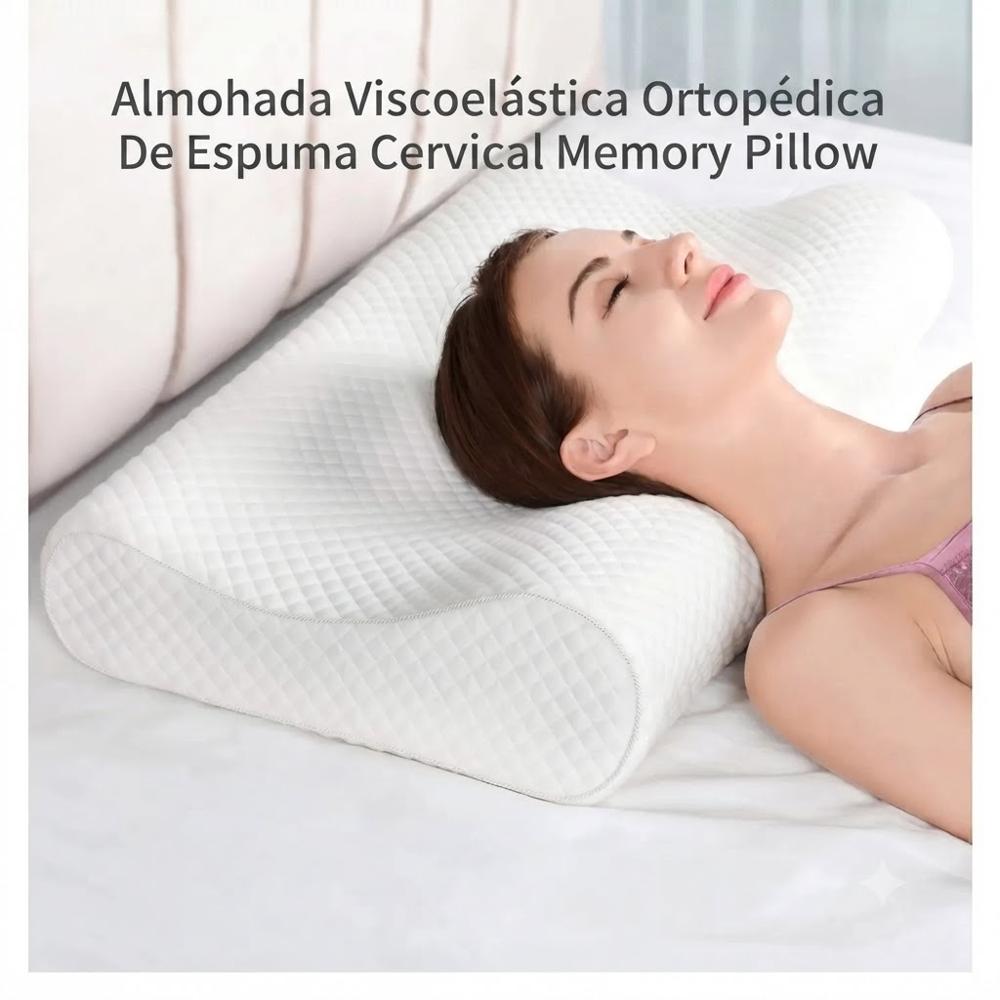 Almohada Viscoelástica Ortopedica De Espuma Cervical Memory Pillow