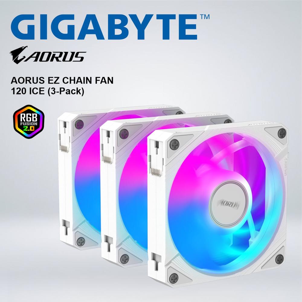 COOLER GIGABYTE AORUS EZ CHAIN FAN 120 ICE 3-Pack