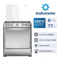Cocina Gas Indurama 6 Hornillas PARMA ZAFIRO - Croma