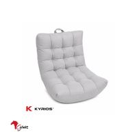 Asiento de Piso Ajustable y Plegable Plateado