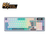 Teclado Royal Kludge RK-S98 Inalambrico LIGHT CLOUD - CHARTREUSE SWITCH
