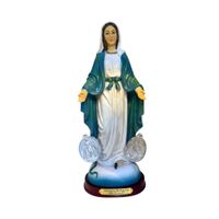Imagen Virgen Milagrosa 30.5 cm Base Madera