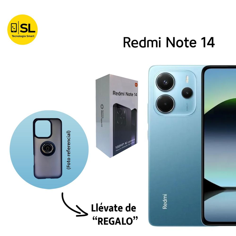 REDMI NOTE 14 4G 6GB RAM 128GB COLOR AZUL OCÉANO CON CASE DE REGALO