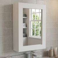Mueble Organizador De Baño Espejo Melamina Rh Blanco