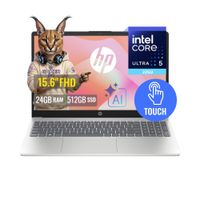 Laptop HP AI 15 FD2369LA Core Ultra 5 225U 24GB DDR5 512GB SSD Con IA 15.6 FHD Tactil D3XX4LA