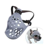 Bozal De Silicona Flexible Para Perros De Nariz Ñata Talla M Color Gris