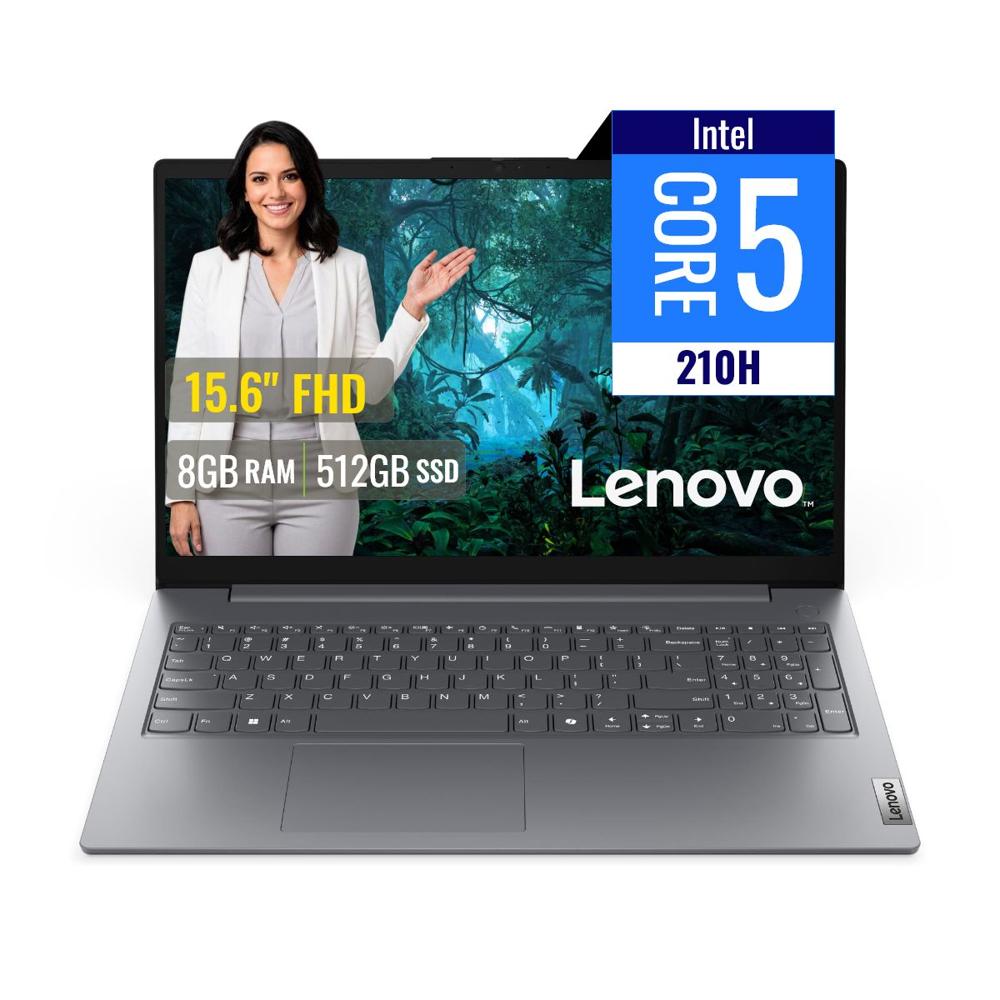 Laptop Lenovo V15 G5 IRL Core 5 210H 8GB DDR5 SSD 512GB 15.6 FHD FreeDOS 83HFS03B00