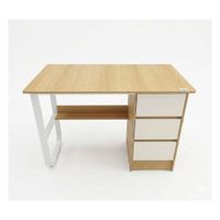Escritorio Moderno Marrón 2 Niveles 3 Cajones 120cm Modelo 2026 ZZ427