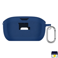 Case funda de silicona compatible para JBL Vibe Buds 2 - Wave Buds 2 - Azul