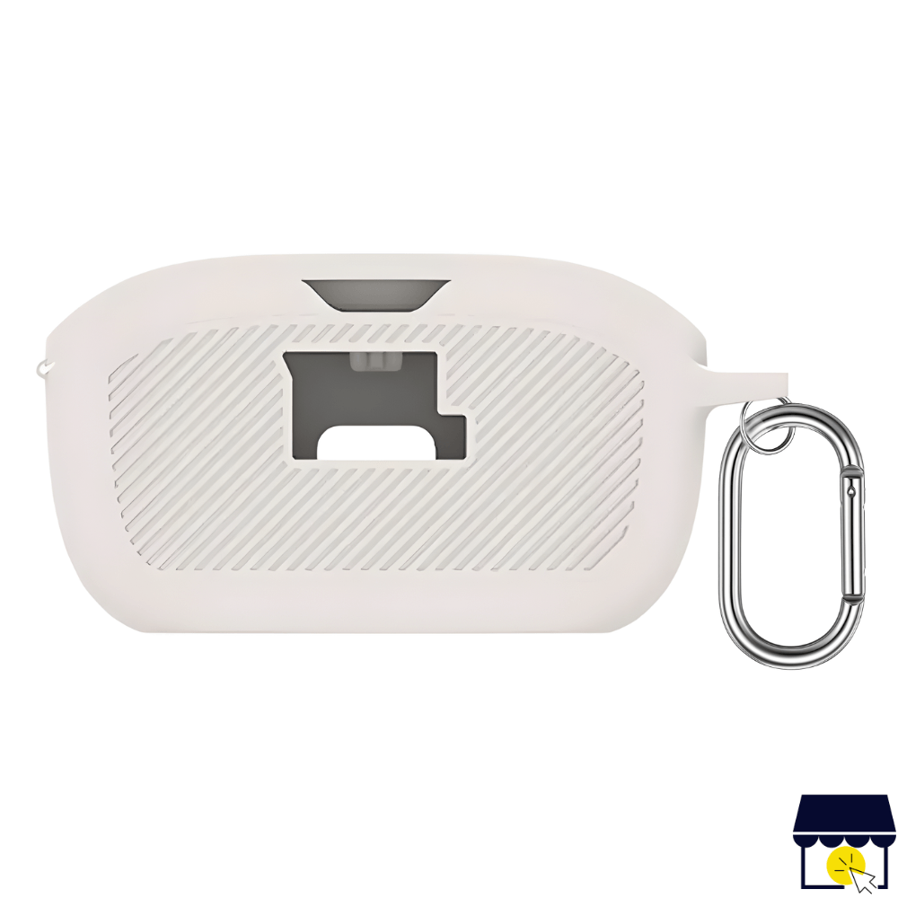 Case funda de silicona compatible para JBL Vibe Buds 2 - Wave Buds 2 - Beige