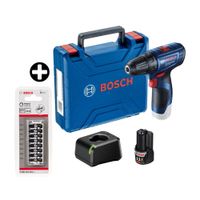 COMBO Atornillador 12V GSR 120 + 1 Batería + Set punta PH2 x 25mm Impact Control 8 piezas Bosch