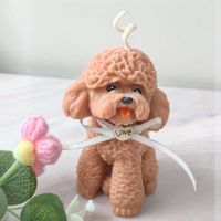 Vela Aromática Perrito Poodle Marrón en Cera de Soja