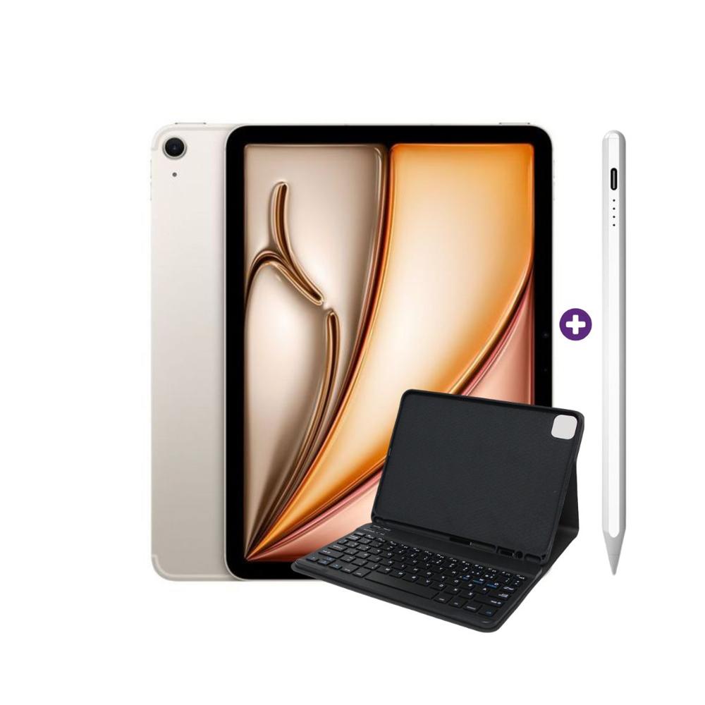 iPad Air 11 Pulgadas M4 128 GB Wi-Fi Starlight con Smart Keyboard Compatible y Pencil Alternativo