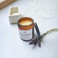 Vela Aromática de Cera de Soja Lavanda 200 Gr.
