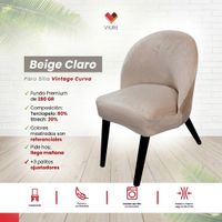 Funda vintage curva de terciopelo 4 unidades - Beige Claro