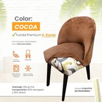 Funda vintage curva de terciopelo 6 unidades  - Cocoa