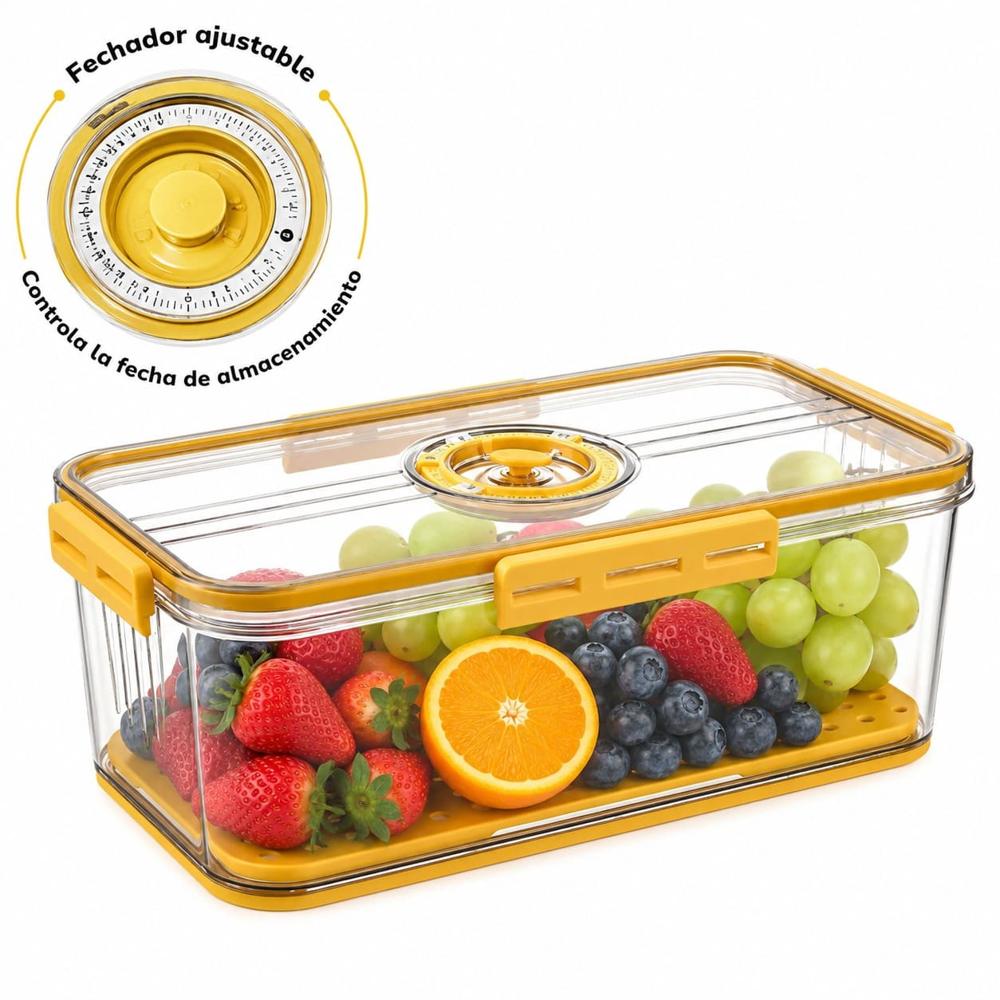 Táper Hermético Premium Amarillo Tamaño M 7006 465M601