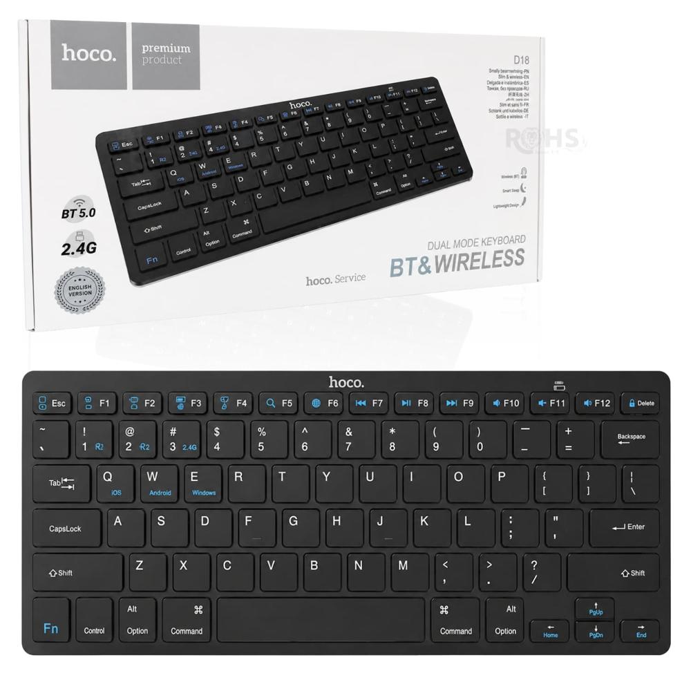 Teclado Inalámbrico Hoco DI18 Portátil Para PC iPad Tablet Y Laptop