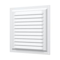 Rejilla de Ventilación 20x20cm Acero Galvanizado Polimero Blanco - 2020ME