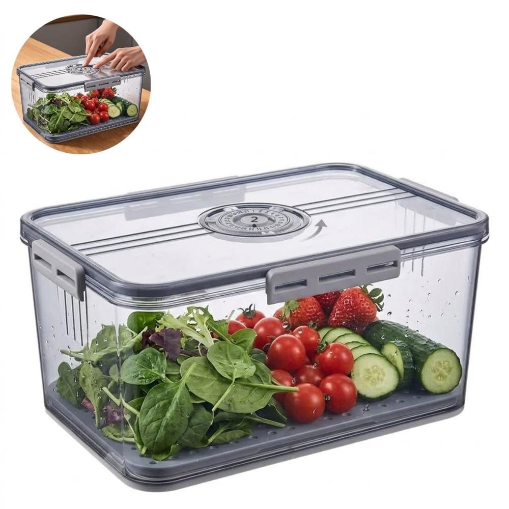 Táper Hermético De Calidad Premium Tamaño L Gris 7001 459G101