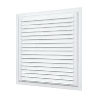 Rejilla de Ventilación 30x30cm Acero Galvanizado Polimero Blanco - 3030ME