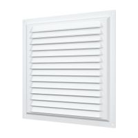 Rejilla de Ventilación 25x25cm Acero Galvanizado Polimero Blanco - 2525ME